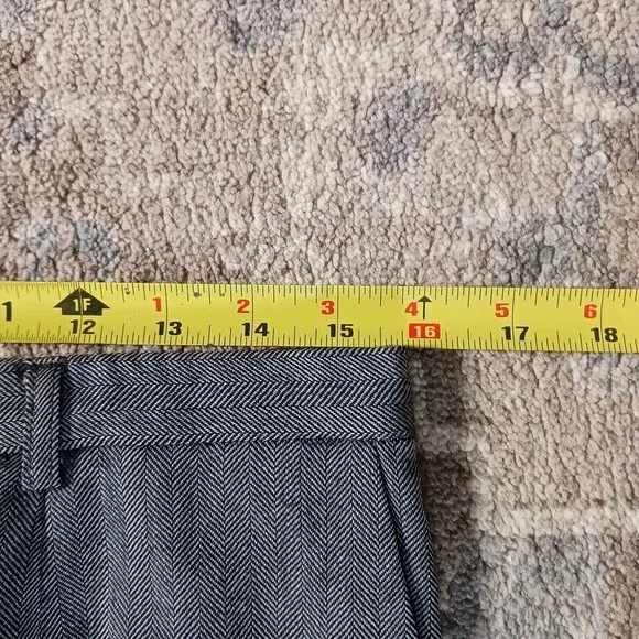 Pendleton 100% Wool Women’s 8 pants grey straight leg, dress pants, herringbone - Picture 6 of 9